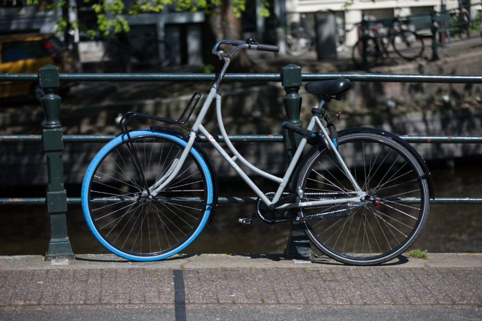 blue wheel bike