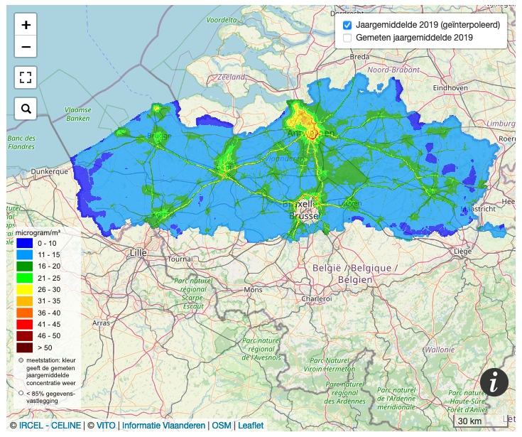 Belgium still exceeds European health standards for air pollution