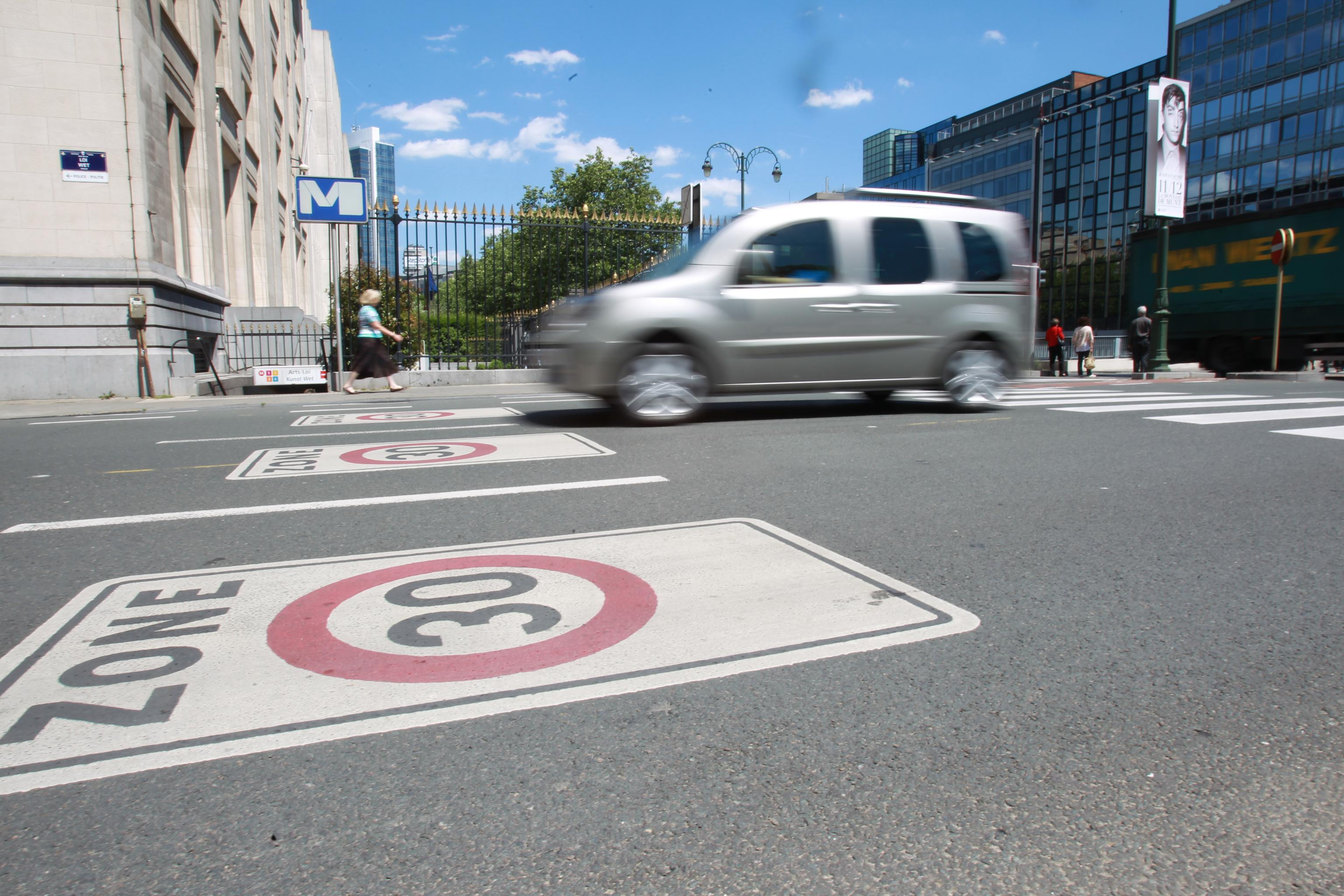 Zone 30 in Brussel: lagere snelheden en minder ernstige ongevallen