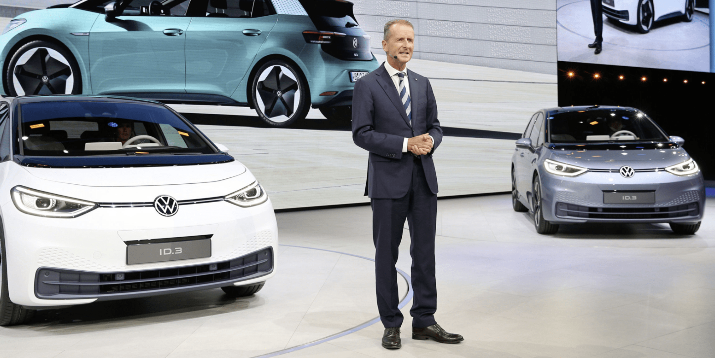 VW, fairing well financially, extends contract of CEO Diess