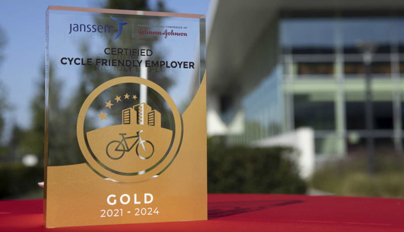 Janssen Pharma beloond als gouden fietsvriendelijke werkgever