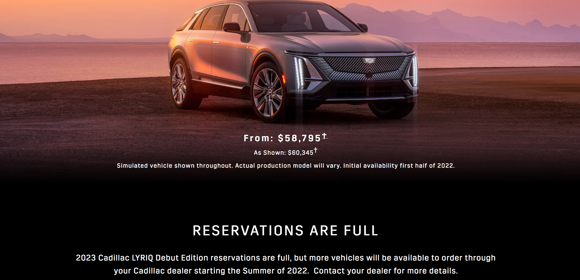 Cadillac Lyriq Debut Edition sold out in less than 10 minutes