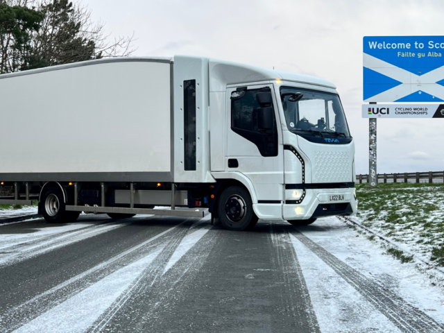 British Tevva hydrogen truck manages 560 km driving range
