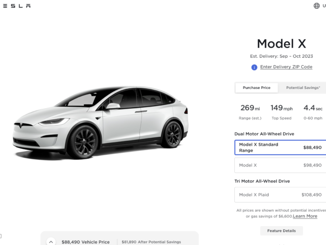Nieuwe standaardversies verlagen de prijzen van Tesla Model X en Y