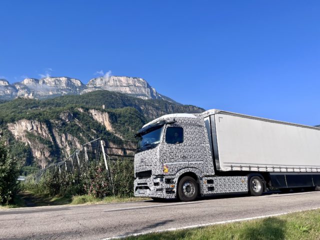 Mercedes eActros 600 manages +1.000 km Alpine round trip