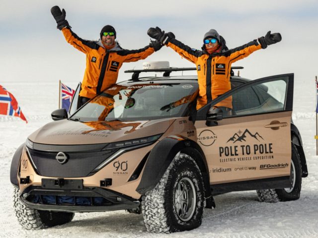 Nissan’s Ariya EV first to drive from North to South Pole