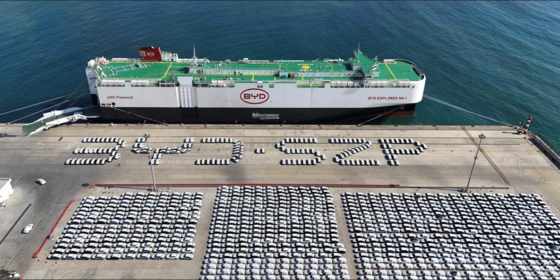 Chinese BYD commissions first of four giant car carriers