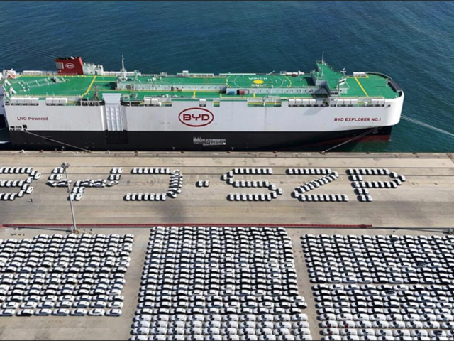 Chinese BYD commissions first of four giant car carriers