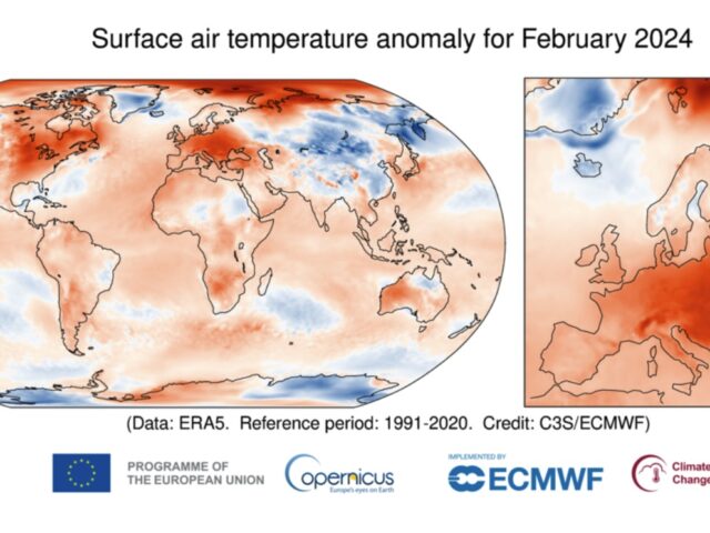 Copernicus: 'deze winter was wereldwijd warmste ooit gemeten'