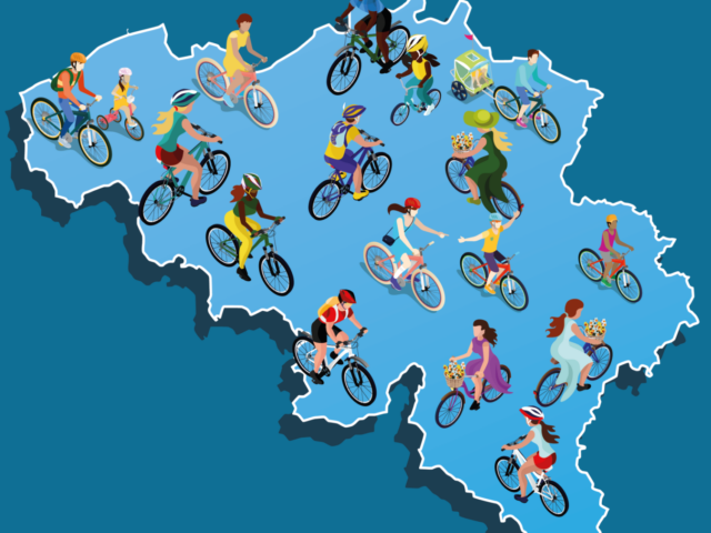 Steeds meer Belgen fietsen naar het werk