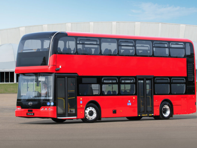 BYD presents electric double-decker bus with Blade battery