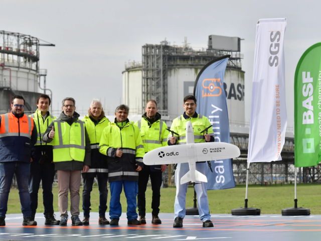 Drones transport chemical samples in Antwerp Port
